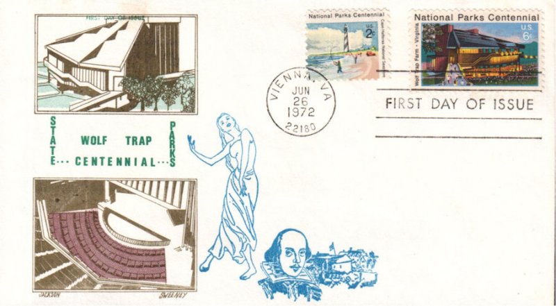 #1452 Wolf Trap Farm Overseas Mailer FDC