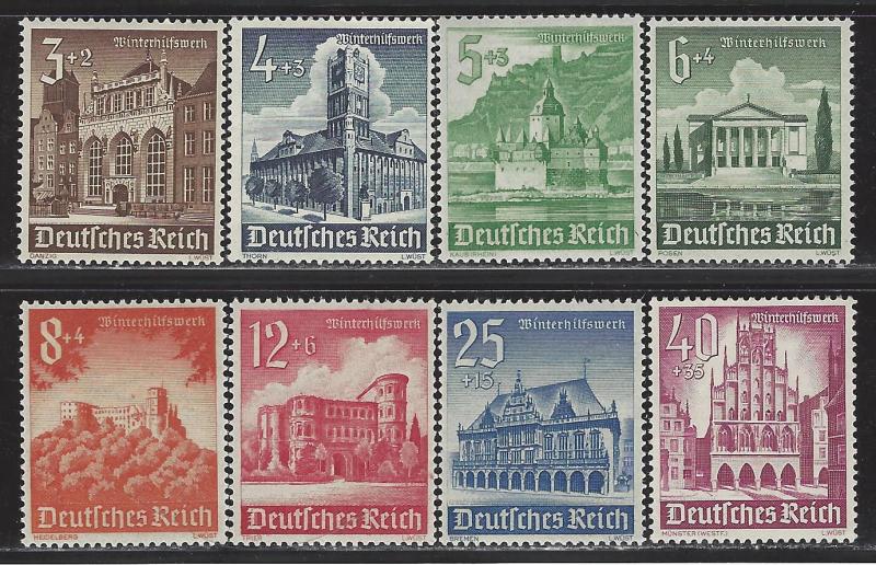 Germany Reich Scott # B177 - B185, mint nh