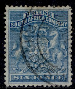 RHODESIA QV SG3, 6d deep blue, FINE USED. Cat £4.5.