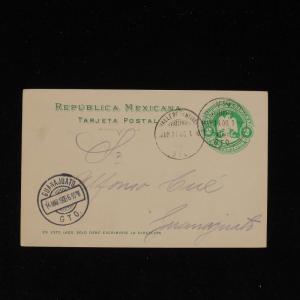 ZS-AC182 MEXICO - Entire, 1906 From Santiago To Guanjuato Cover