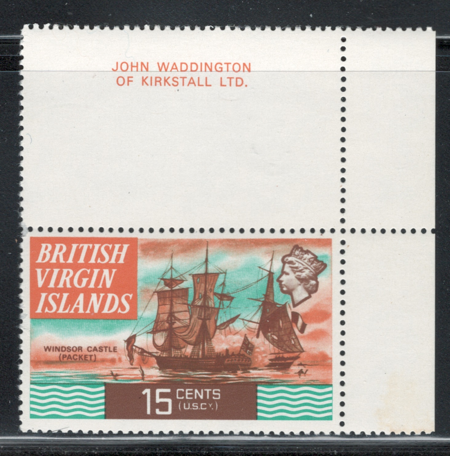 Virgin Islands 1970 Packet Windsor Castle 15c Scott # 216 MNH