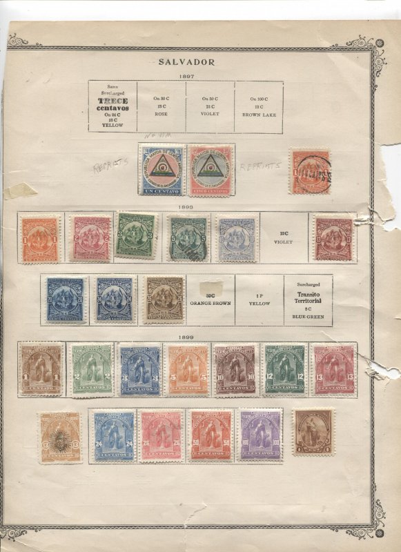 STAMP STATION PERTH- El Salvador #68 Used / Mint  Stamps on Pages - Unchecked