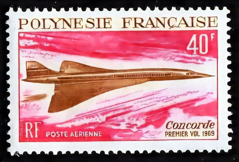 French Polynesia 1969 Sc#C50 CONCORDE ISSUE Single MNH