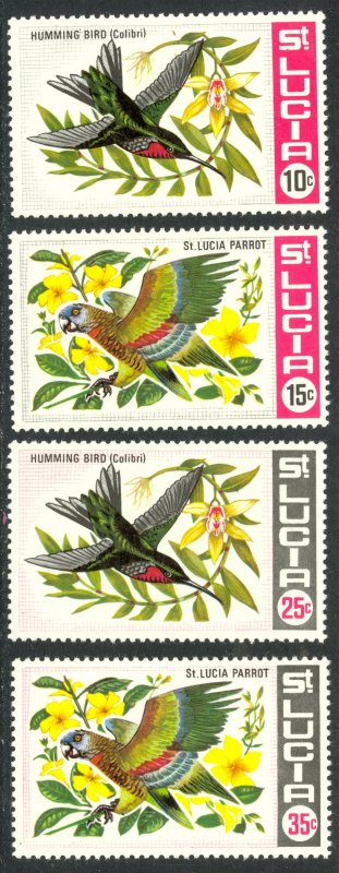 ST LUCIA 1969 BIRDS Set Sc 241-244 MNH