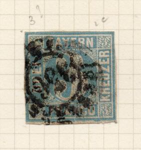 Bayern Bavaria 1849 Early Issue Fine Used 3kr. 288085