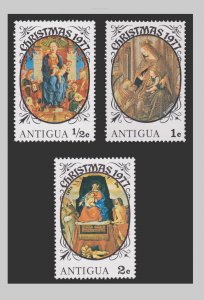 ANTIGUA ISLAND STAMP 1977 SCOTT # 483 - 85. UNUSED