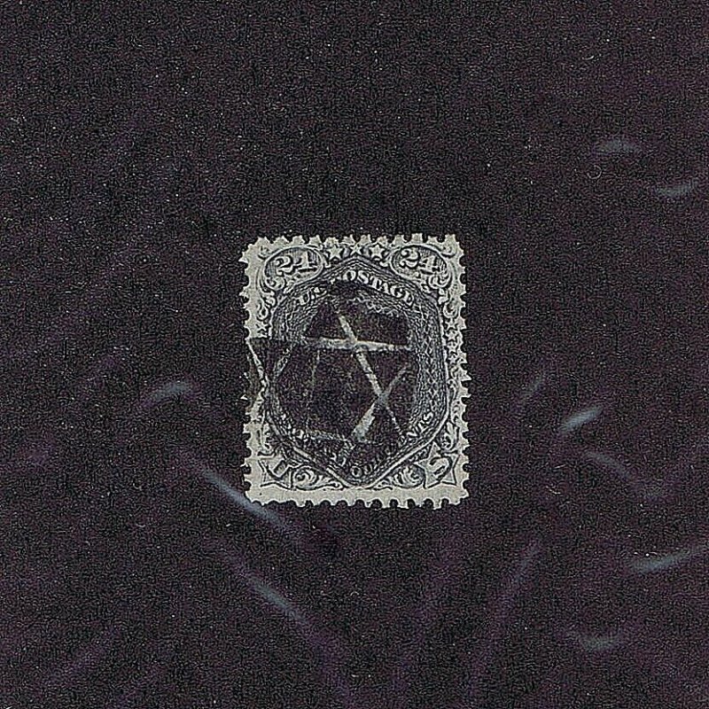 SC# 78a USED 24C WASHINGTON NEGATIVE STAR OF DAVID FANCY CCL, 1862, 2019 PF CERT