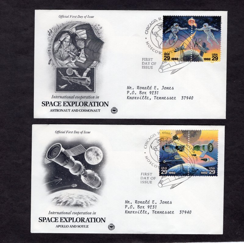 2631-2634 Space Exploration, set/2 FDC PCS addressed