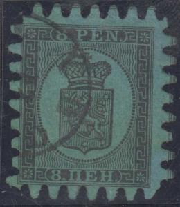 FINLAND Sc 7 JUMBO STAMP USED VF SCV$200.00 