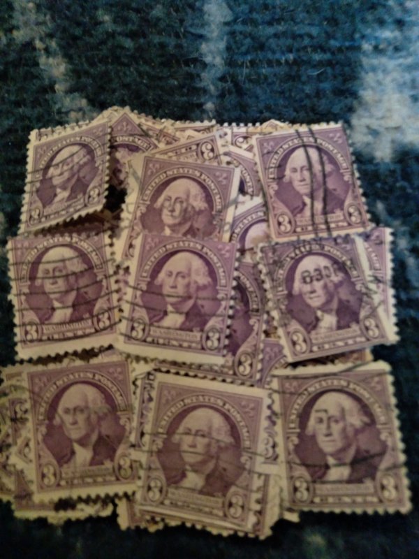 100 3-Cent Washington Purple Used XF Extra-Fine. 60+yrs Old Lowest Price Anywher