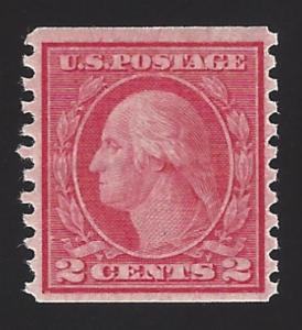 US #492 1916-22 Carmine Type III Unwmk Perf 10 Vert Mint OG LH F-VF