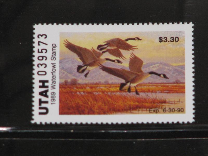 Utah 1989 State Duck, MNH