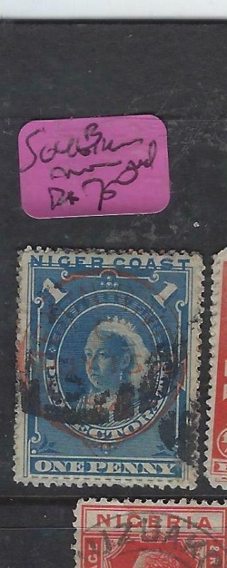 NIGER COAST PROTECTORATE (PP2504B) 1D  SG 46B  RED CANCEL   VFU