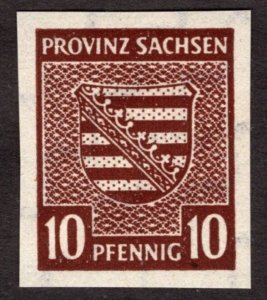 1945, Germany, Saxony 10pf, MNH, Sc 13N6a