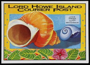 AUSTRALIA Lord Howe Is 1999 Local Post $7.20 booklet of Fish, Seashells cover.