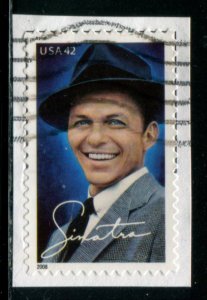 4265 US 42c Frank Sinatra SA, used on paper