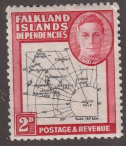 Falkland Islands 1L3 Map of Falkland Islands 1946