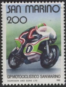 San Marino 1006 (mnh) 200L Grand Prix motorcycle race (1981)