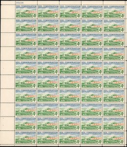 Soil Conservation Sheet of Fifty 4 Cent Postage Stamps Scott 1133