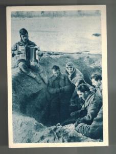 1942 WW2 Germany Spain Blue Division RPPC Postcard Soldiers in Trench Cover