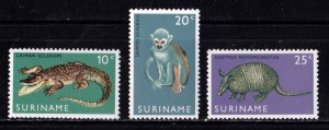 Suriname stamps #362 - 364, MNH OG, topical, animals, CV  $1.95