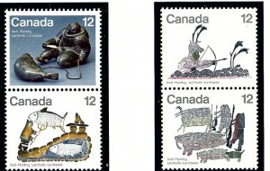 Canada 749a-51a MNH 1977 Intuit Art    (ap3321)