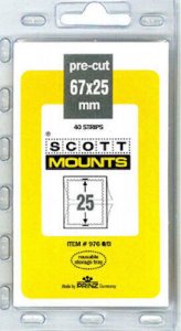 Scott/Prinz Plate Number Coil Strips Stamp Mounts Size: 67x25 Black #976 B