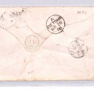 GB IRELAND Cover *PORTLAW*(Waterford) 1870 Dublin 1d Red Plate 116 {samwells}YB4