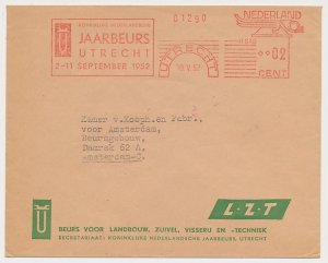 Meter cover Netherlands 1952 Year Fair - Agricultural, Dairy and Fisheries Fair 