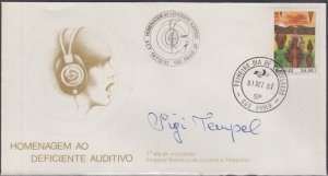 BRAZIL Sc # 183. FDC HOMAGE to the DEAF, from a PAINTING by JEWISH ARTIST TEMPEL
