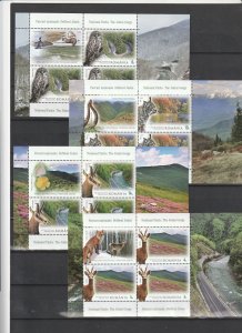 Romania STAMPS 2025 NATIONAL PARKS ANIMALS DEER BIRDS MNH POST SHEETS
