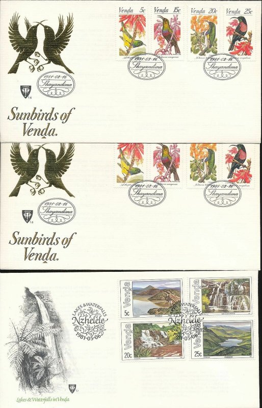 South Africa States Venda Flowers Birds Butterflies Covers Cards x25(W1659