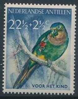 Netherlands Antilles 1958 #B38 MNH. Brown-throated parakeet