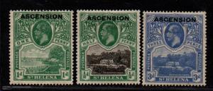 $Ascension Sc#1,2,5 M/H/VF, part set, Cv. $32