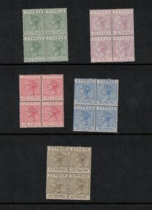 Cyprus #19a / #24 Very fine Mint Five Blocks Die 1 Watermark Crown CA