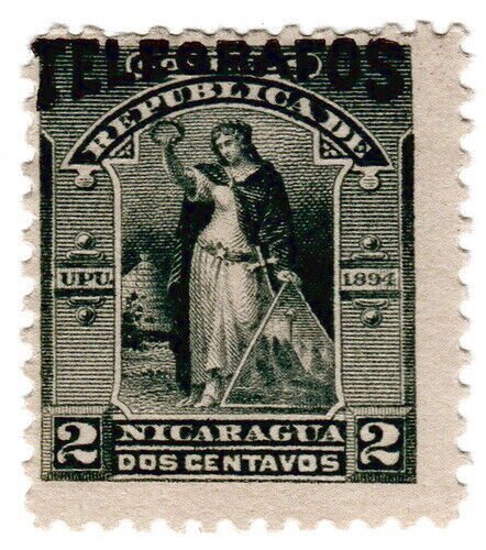 (I.B) Nicaragua Telegraphs : 2c Grey (1894)