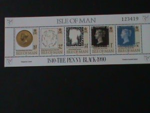 ​ISLE OF MAN- 1990-SC# 422 THE PENNY BLACK -MNH- S/S-VF WE SHIP TO WORLDWIDE