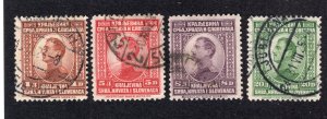 Yugoslavia 1923 1d to 20d Alexander, Scott 22-25 used, value = $1.50