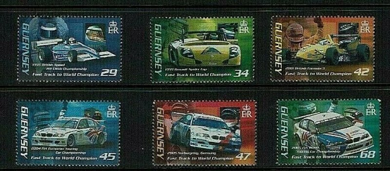 Guernsey: 2006 Andy Priaux Motor Racing Victories, MNH set  