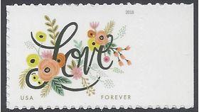 #5255 (50c Forever) Love Flourishes 2018 Mint NH