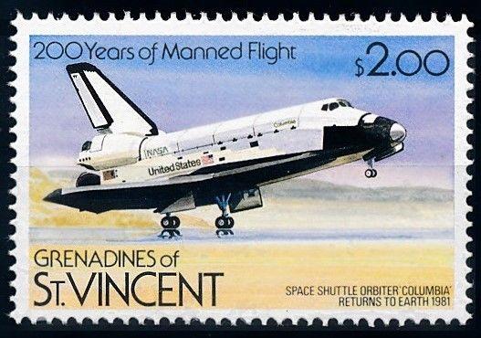 [66165] Grenadines of St. Vincent 1983 Space Weltraum Columbia From Set MNH