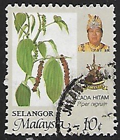 Malaya, Selangor # 145 - Black Pepper - used....{BR23}