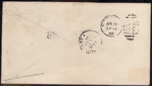 USA 1888 Upfranked Postal Stationery Germany Columbus GA Transatlantic 87676