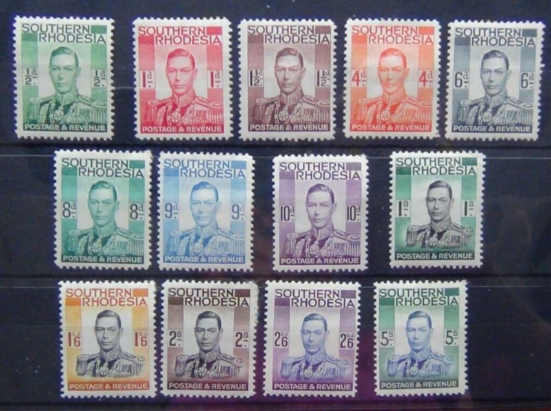 Southern Rhodesia 1937 set to 5s MM