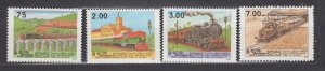 J40826 JL Stamps 1989 sri lanka set mnh #947-50 trains