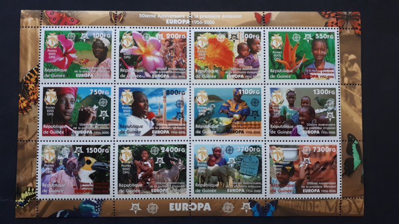 50th anniversary of EUROPA stamps - Guinea - compl set of 12 in sheet ** MNH