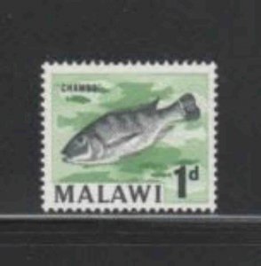 MALAWI #6 1964 1p CHAMBO FISH MINT VF NH O.G