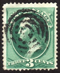 1879, US 3c, Washington, Used, Sc 184