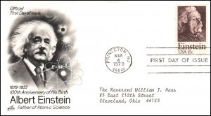 US 1774 Albert Einstein Artcraft Typed FDC