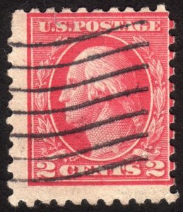 1914, US 2c, Washington, Used, tear at top, Sc 425